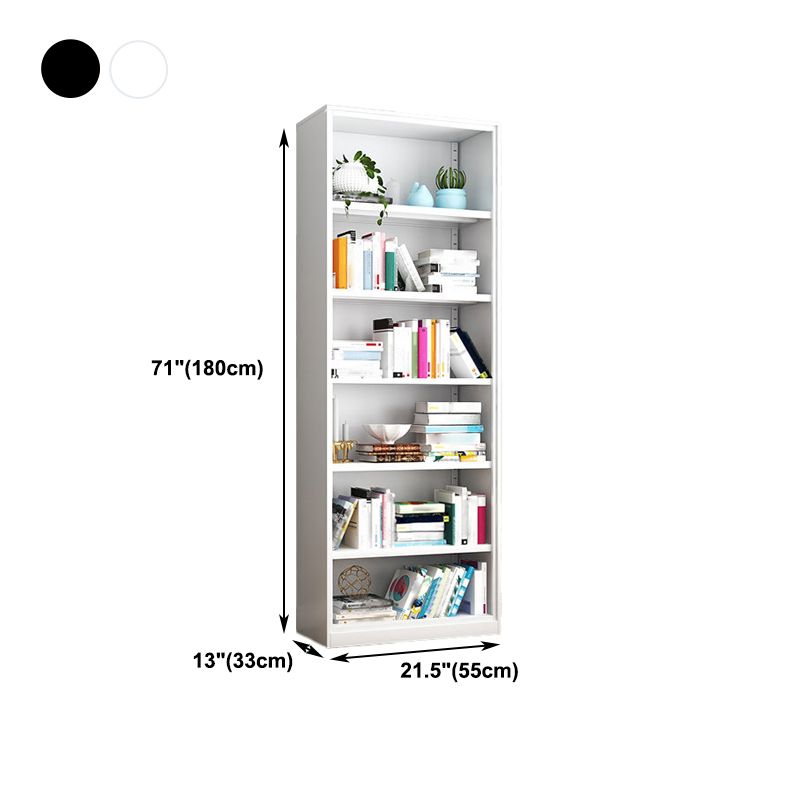 Contemporary Style Metal Bookcase Closed Back Bookshelf for Home Office