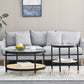 Table basse moderne en verre transparent avec rangement, ensemble de Table à cocktail ronde à 4 pieds
