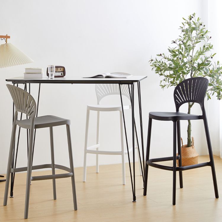 Modern Stackable Bar-stool Plastic Counter Bar Stool for Home Clearhalo 'Bar Furniture' 'Bar Stools' 'bar_stools' 'furn' 'furn_bar_stools' 'Furniture' 'furniture_bar_stools' 'Kitchen & Dining Furniture' 1200x1200_38f82d70-52cb-431c-88d4-b7efb8a6b3f7