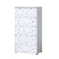 Modern White Cabinet with 6 Drawers Plastic Storage Cabinet for Bedroom