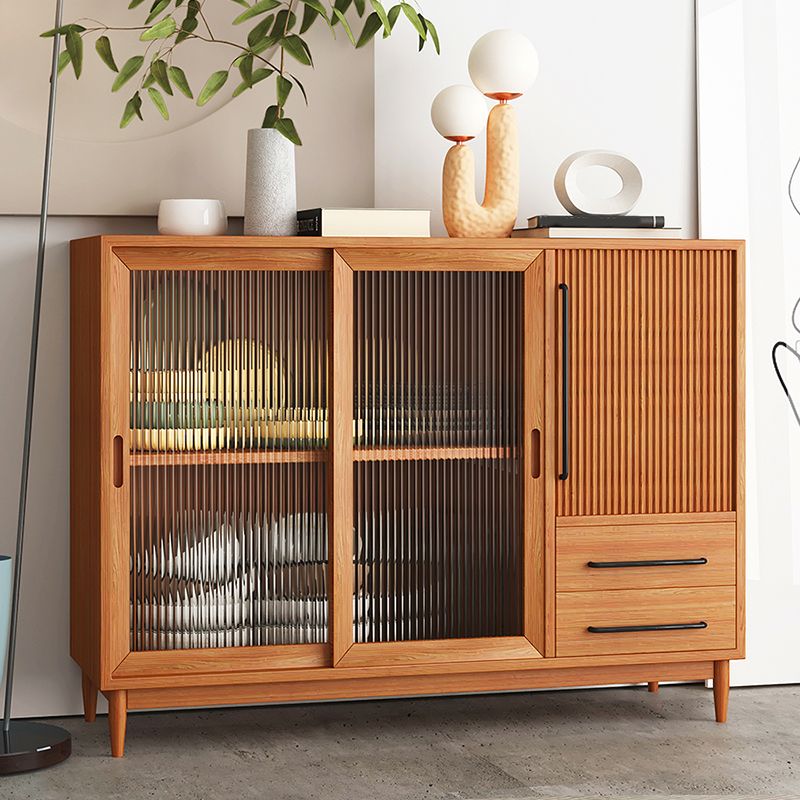 Mobile moderno armadio in legno massiccio armadio per porte in vetro con cassetti