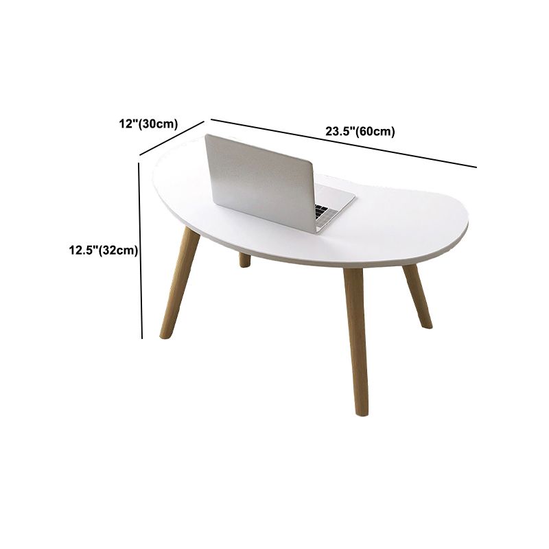 15.7"H Modern 4 Legs Wood Base White/Pink/Natural Irregular Top Coffee Table Clearhalo 'Coffee & Accent Tables' 'Coffee Tables' 'coffee_tables' 'furn' 'furn_coffee_tables' 'Furniture' 'Living Room Furniture' 1200x1200_38fbf25c-60e0-4a3f-84a5-a92501d98524