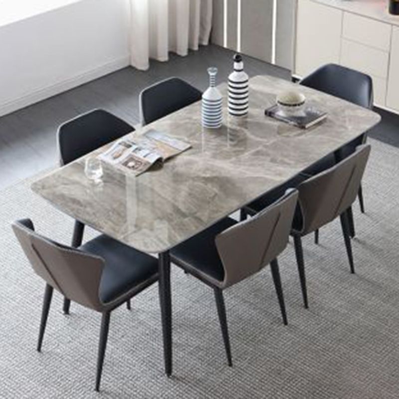 Contemporary Style Polyurethane Wingback Dining Chair 19" Wide for Home Clearhalo ' kitchen&dining_furn' 'Dining Chairs' 'Dining Tables & Seating' 'dining_chair' 'furn' 'furn_dining_chair' 'Furniture' 'furniture_dining_chair' 'Kitchen & Dining Furniture' 'kitchen' 1200x1200_38fc15e0-548d-4b83-a1ea-96a034bb66ab