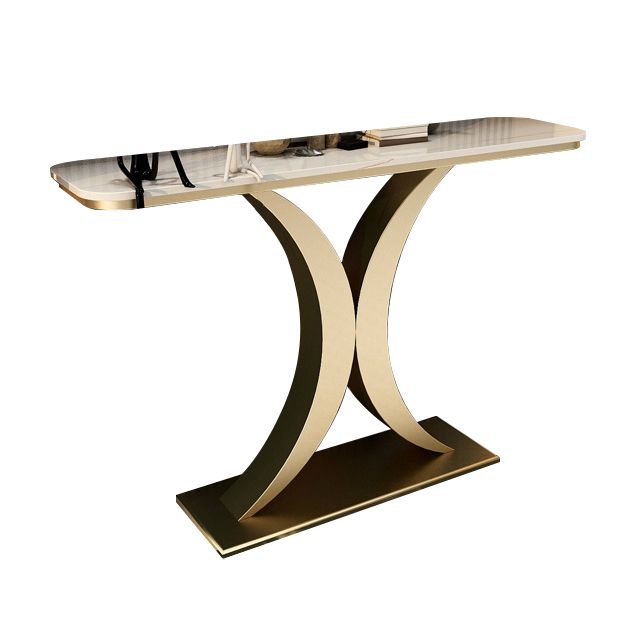 Tavolino di accento ovale glam in pietra per la sala per la sala