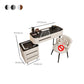 Contemporary Glass Makeup Vanity Desk Bedroom Vanity Dressing Table with Drawer
