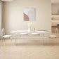 Glam Dining Table Set with Acrylic Base 1/5/7 Pcs Dinette Set with White Chairs Clearhalo 'Dining Room Sets' 'Dining Tables & Seating' 'dining_room_set' 'furn' 'furn_dining_room_set' 'Furniture' 'Kitchen & Dining Furniture' 1200x1200_3901b04d-493e-44cb-a997-f2b25210da5b
