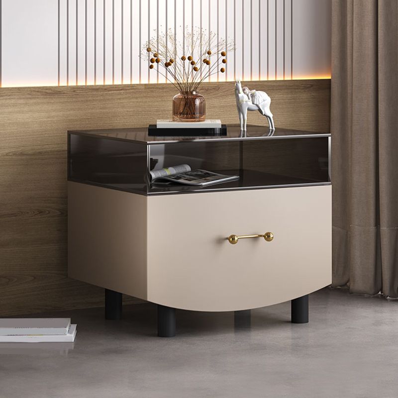 Montilla de noche acrílica contemporánea 21.65 pulgadas de altura Mesa de noche giratoria