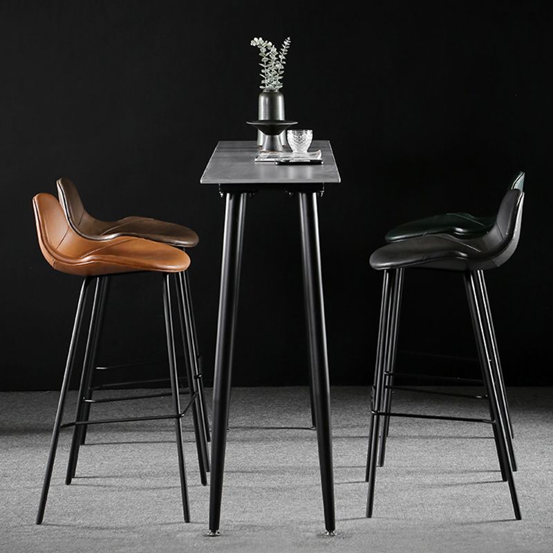 Industrial Style Bar Table Stone Rectangle Pub Table in Gray Clearhalo 'Bar Furniture' 'Bar Tables' 'bar_tables' 'furn' 'furn_bar_tables' 'Furniture' 'Kitchen & Dining Furniture' 1200x1200_3902c060-0262-4080-b125-e913e304c0d6