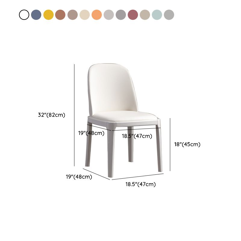 Faux Leather Dining Chairs Industrial Parsons Armless Side Chair Clearhalo 'Dining Chairs' 'Dining Tables & Seating' 'dining_chair' 'furn' 'furn_dining_chair' 'Furniture' 'Kitchen & Dining Furniture' 1200x1200_3903379e-e97f-4432-9960-583187d3376c