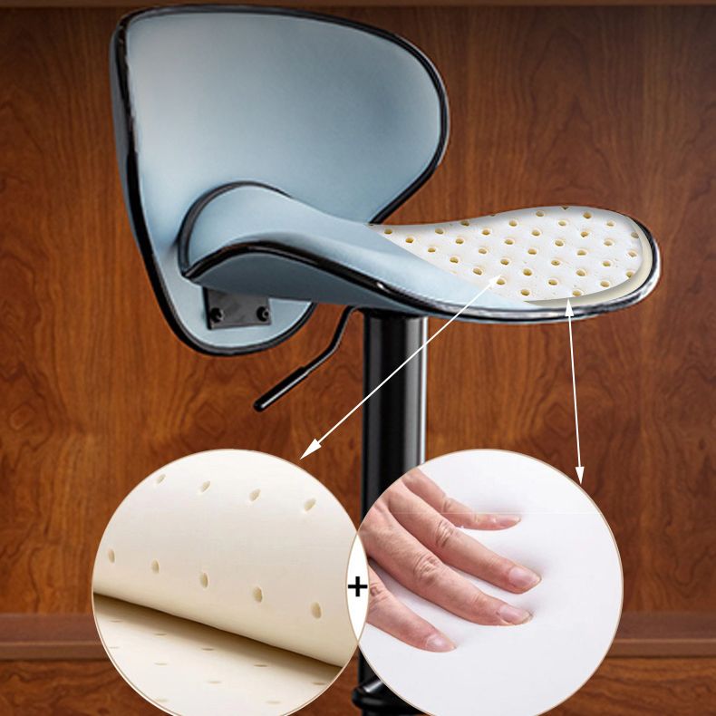 Scandinavian Metal Stool Fabric Upholstered Round Seat Counter Stool in Matte Finish Clearhalo 'Bar Furniture' 'Bar Stools' 'bar_stools' 'furn' 'furn_bar_stools' 'Furniture' 'Kitchen & Dining Furniture' 1200x1200_39035dac-3e9d-4835-be19-e6297d867f37