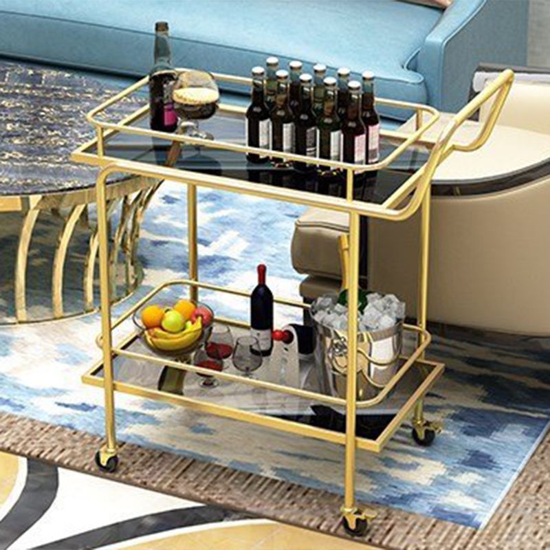 Open Storage Prep Table 27.2"L Modern Home Prep Table with Casters