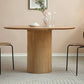 Mesa de comedor contemporánea de madera maciza, mesa de comedor redonda para comedor