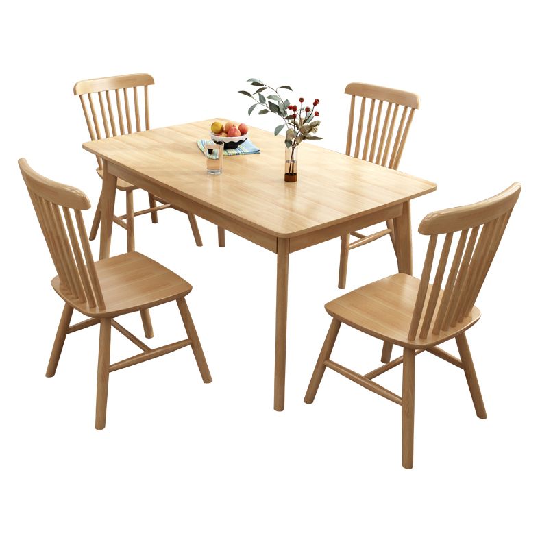 Industrial Rubber Wood Dining Table Rectangle Kitchen Table with 4 Legs Clearhalo ' dining_table' 'Dining Tables & Seating' 'Dining Tables' 'furn' 'furn_dining_table' 'Furniture' 'furniture_dining_table' 'Kitchen & Dining Furniture' 'kitchen&dining_furn' 'kitchen' 'kitchen_dining_table' 1200x1200_39098aff-703d-48db-b402-82738b70cdc2