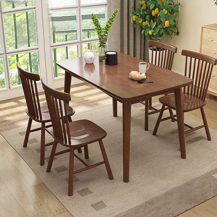 Simplicity Rectangle Dining Table Oak Solid Wood Table with 4 Legs for Dining Room Clearhalo ' dining_table' 'Dining Tables & Seating' 'Dining Tables' 'furn' 'furn_dining_table' 'Furniture' 'furniture_dining_table' 'Kitchen & Dining Furniture' 'kitchen&dining_furn' 'kitchen' 'kitchen_dining_table' 1200x1200_390b36b9-8ae8-4314-b641-8e2378efcdb5