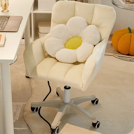 Sedia di attività moderna senza braccio sedia da ufficio ergonomico con ruote (cuscino non incluso)