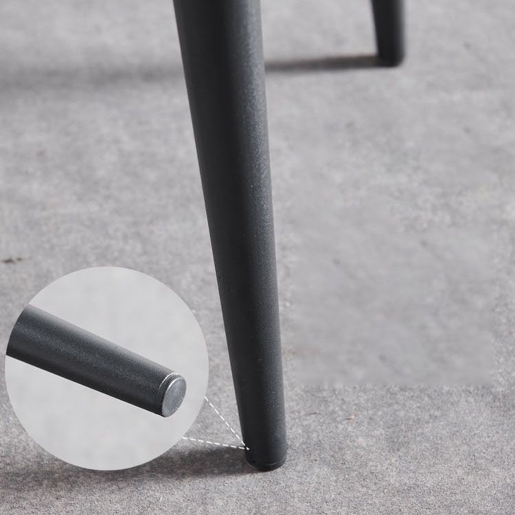 Silla lateral de ala de comedor contemporáneo con patas de metal para cocina