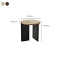 Round Brown Wooden Coffee Table Nordic 1 Single Cocktail Table