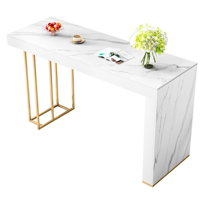 Glam Bar Table Set 1/3/5 Pcs Rectangle Stone Bar Table and Upholstered Stools Clearhalo 'Bar Furniture' 'furn' 'furn_home_bar_bar_sets' 'Furniture' 'Home Bars & Bar Sets' 'home_bar_bar_sets' 'Kitchen & Dining Furniture' 1200x1200_390b83ec-2d4c-4bf1-a284-521f38ca5984