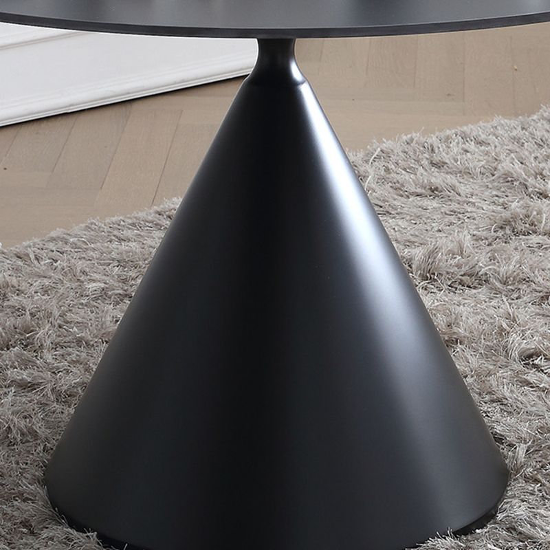 Contemporary Style Dining Round Table Sintered Stone Table with Metal Legs for Home Clearhalo 'Dining Tables & Seating' 'Dining Tables' 'dining_table' 'furn' 'furn_dining_table' 'Furniture' 'Kitchen & Dining Furniture' 1200x1200_390d2b0f-0b3b-4b74-8f9b-589e5c729611