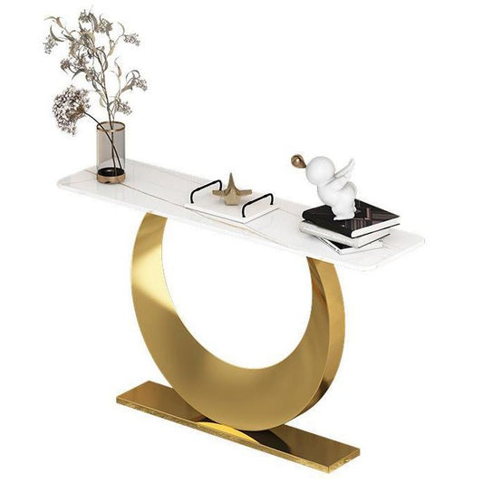 Tabla de acento de consola contemporánea mesa de consola rectangular en piedra