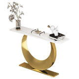 Tabla de acento de consola contemporánea mesa de consola rectangular en piedra