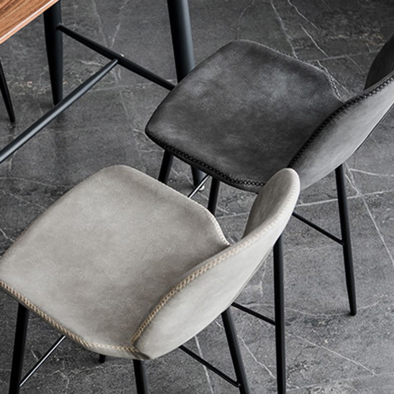 Industrial Leather Distressed Quilted Barstool Low Back Indoor Tall Stool Clearhalo 'Bar Furniture' 'Bar Stools' 'bar_stools' 'furn' 'furn_bar_stools' 'furniture_bar_stools' 'Kitchen & Dining Furniture' 'kitchen&dining_furn' 'kitchen' 'kitchen_furn' Furniture' 1200x1200_390f2009-5ea2-4287-bfc1-e6de8553325c