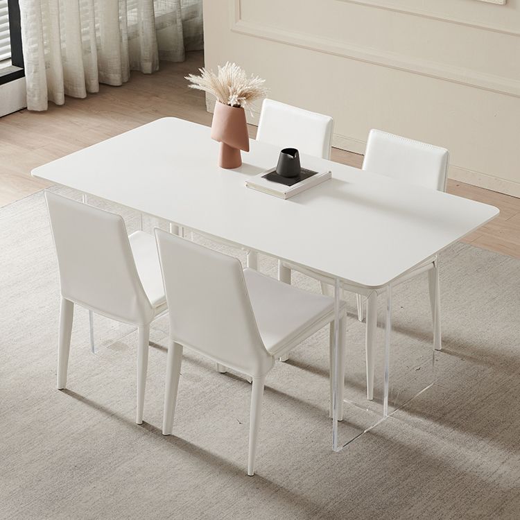 Glam 1/2/5 pezzi mobili da pranzo in pietra sinterizzata in bianco