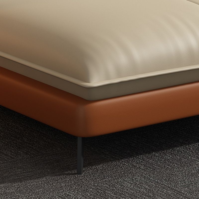 Modern Cream Genuine Leather Sofa Pillow Top Arm Sectional for Apartment Clearhalo 'furn' 'furn_sectionals' 'Furniture' 'furniture_sectionals' 'kitchen' 'kitchen_sectionals' 'Living Room Furniture' 'Sectionals' 1200x1200_39104429-941f-4e09-920e-aff92cab2781