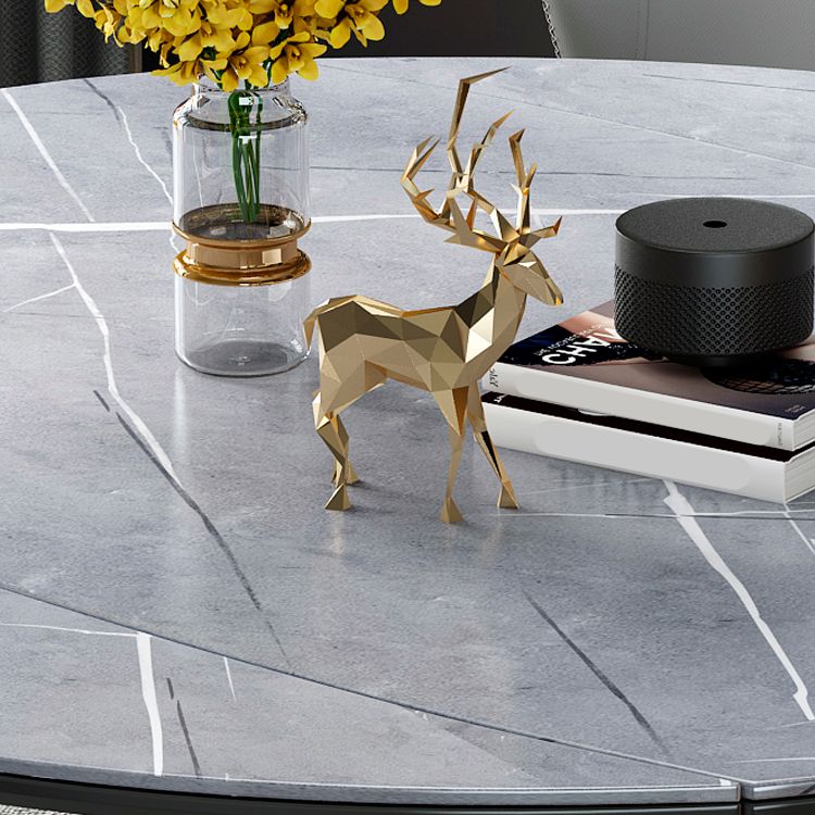 Modern Stone Scalable Dining Table Rubber Leg for Dining Room Clearhalo 'Dining Tables & Seating' 'Dining Tables' 'dining_table' 'furn' 'furn_dining_table' 'Furniture' 'Kitchen & Dining Furniture' 1200x1200_39127717-8636-429c-b6d7-6d8909ad4484