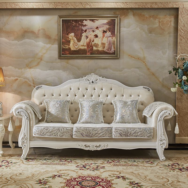 Velvet Rolled Arm Standard Sofa Couch with Pillows for Three People Clearhalo 'furn' 'furn_sofas' 'Furniture' 'furniture_sofas' 'Living Room Furniture' 'Sofa' 'sofas' 1200x1200_39130cb3-6dde-4e52-9aa7-b68d5644cce3