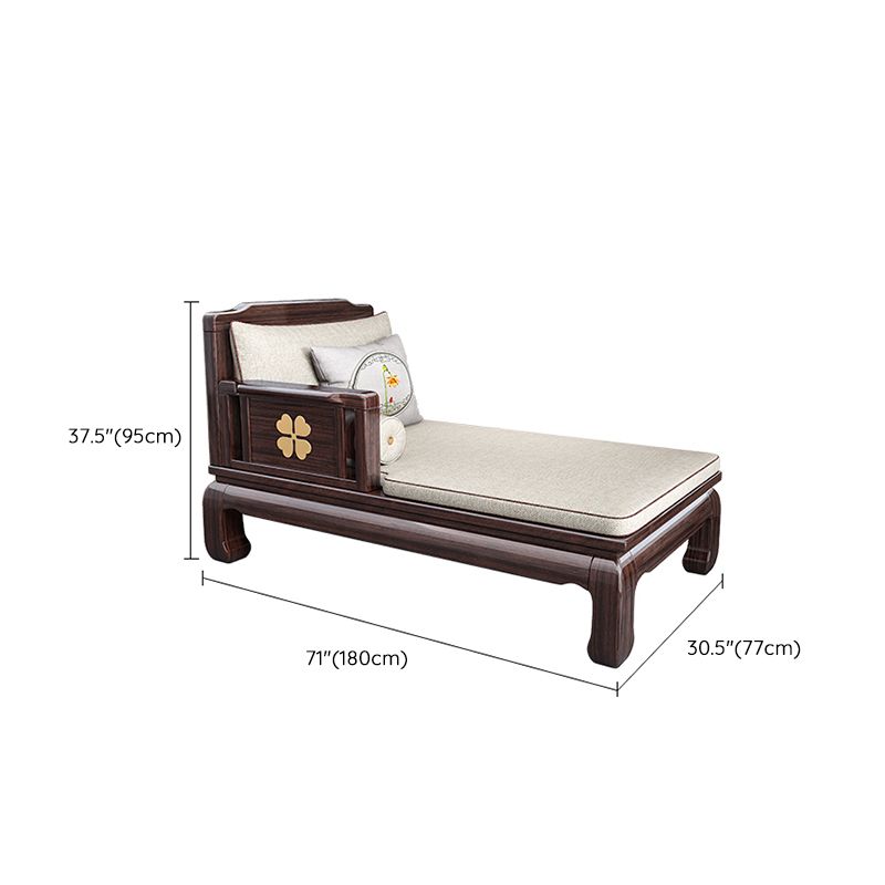 Square Arms Chaise Lounge Chair Gedempte chaise met kussen