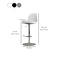 Modern Adjustable Height Swivel Low Back Bar Stool with Metal Base