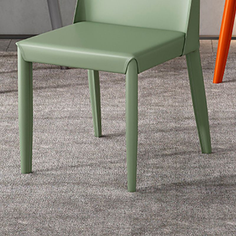 Glam Leather Kitchen and Dining Room Chair Solid Back Chair(Set of 2) Clearhalo 'Dining Chairs' 'Dining Tables & Seating' 'dining_chair' 'furn' 'furn_dining_chair' 'Furniture' 'furniture_dining_chair' 'Kitchen & Dining Furniture' 1200x1200_3914774f-ef46-4f92-88af-90caa0d4fe80