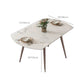 Contemporary Dinner Table Steel Base Stone Dining Table for Home