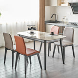 Chaise de salle à manger en cuir PU intérieur