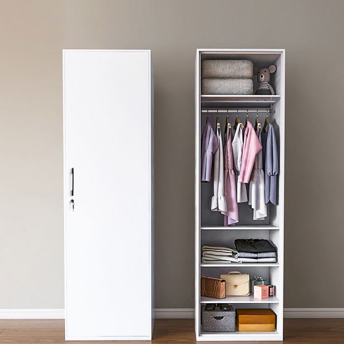 Modern Style Wardrobe Armoire Steel Home Wardrobe with Shelves