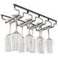 Contemporary Hanging Glass & Stemware Holder Stainless Steel Glass Rack in Black Clearhalo 'furn' 'furn_wine_racks' 'Furniture' 'Kitchen & Dining Furniture' 'Wine Racks' 'wine_racks' 1200x1200_39160d65-023e-4a21-b049-1fde1caebf45