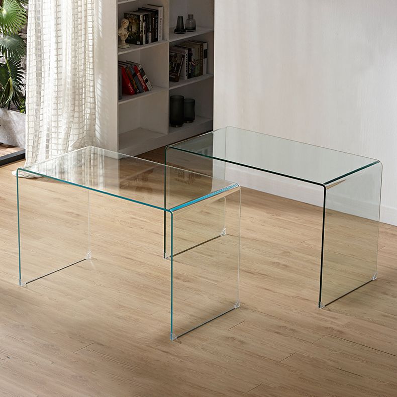 29"H Contemporary Writing Desk Rectangular Glass Office Desk Clearhalo 'furn' 'furn_office_desk' 'Furniture' 'Office Desks' 'Office Furniture' 'office_desk' 1200x1200_39178d30-13ea-4254-b834-7a5a549f2ddf