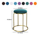 Glam Mental Leg Solid Ottoman Velvet Standard Fade Resistant Solid Color Round Ottoman Clearhalo 'furn' 'furn_ottomans_poufs' 'Furniture' 'Living Room Furniture' 'Ottomans & Poufs' 'ottomans_poufs' 1200x1200_391861cd-67f4-44bc-b299-d07344a8ac54