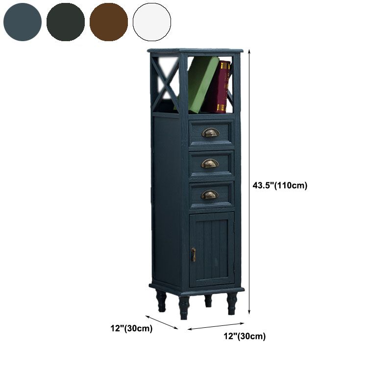 Nautische verticale slaapkamer kist houten opbergkast met laden