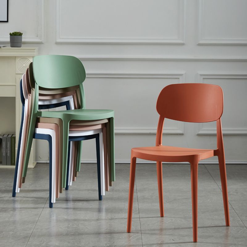 Plastic Scandinavian Armless Chair Indoor-Outdoor Open Back Chair Clearhalo 'Dining Chairs' 'Dining Tables & Seating' 'dining_chair' 'furn' 'furn_dining_chair' 'Furniture' 'furniture_dining_chair' 'Kitchen & Dining Furniture' 1200x1200_3919d742-a219-4a61-86b8-ab3234f4cbfb