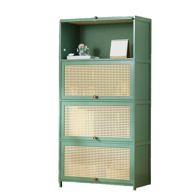13" Wide Steel 3/4/5 - Door Accent Cabinet, With Rattan, Green Clearhalo 'Cabinets & Chests' 'cabinets_chests' 'furn' 'furn_cabinets_chests' 'Furniture' 'Living Room Furniture' 1200x1200_391a46eb-00fb-46ef-825a-ee05c3b697a3
