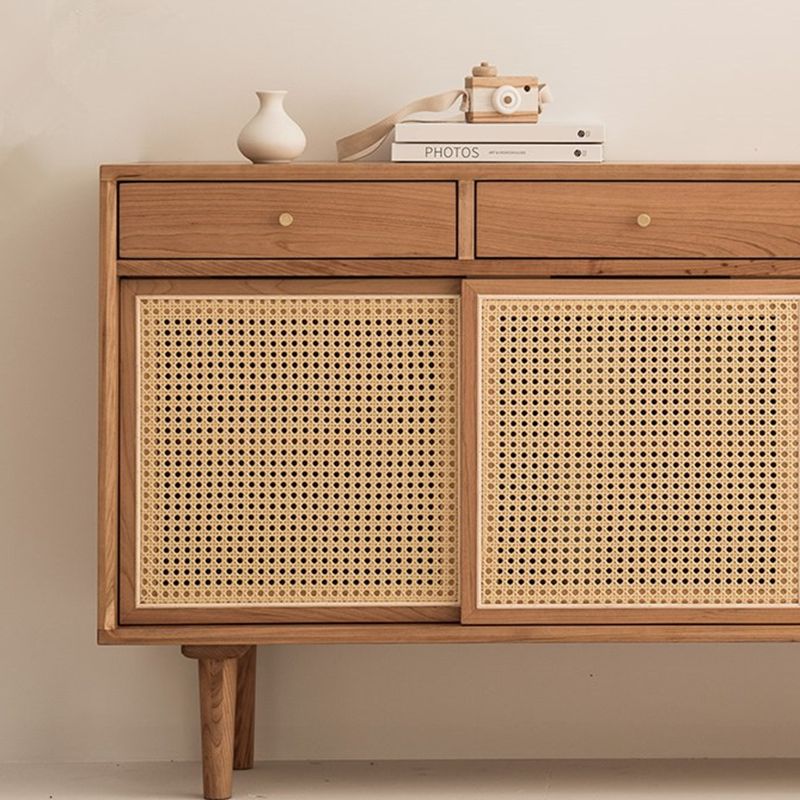 Server rettangolo moderno di archiviazione in legno massiccio per sala da pranzo