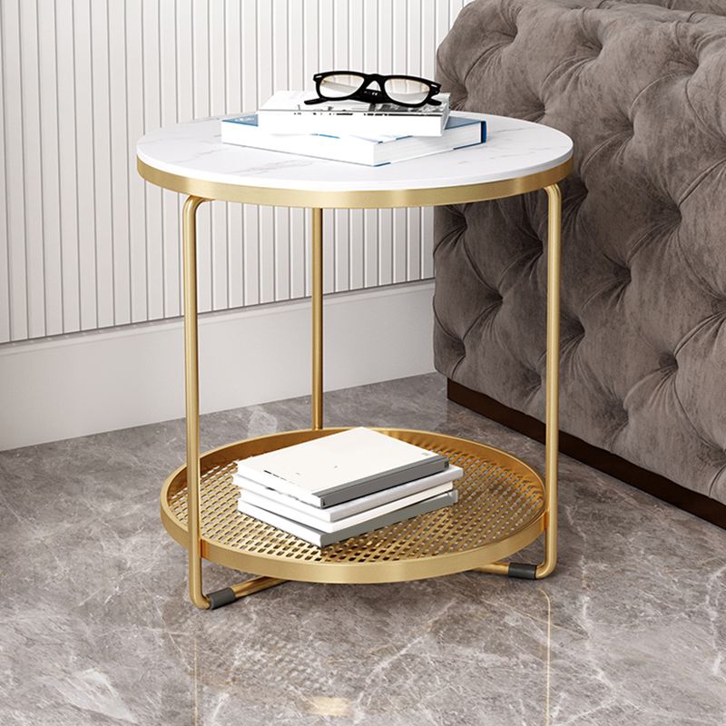 Modern Slate Corner Table Round 3 Legs Side End Table with Storage Clearhalo 'Coffee & Accent Tables' 'End & Side Tables' 'end_side_tables' 'furn' 'furn_end_side_tables' 'Furniture' 'Living Room Furniture' 1200x1200_391d7316-b471-43f7-a396-74848df83ebc