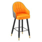 Tabourets de bar de siège à godet moderne faux en cuir bas du dos bas du dos