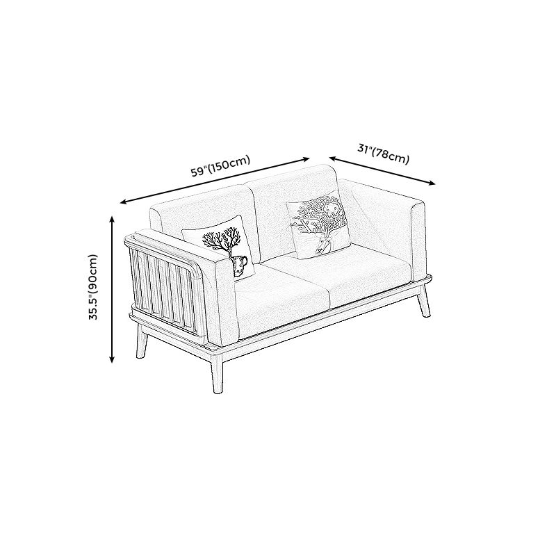 Linen Cushions Modern Sofa 31"W Square Arm Sofa for Living Room Clearhalo 'furn' 'furn_sofas' 'Furniture' 'Living Room Furniture' 'Sofa' 'sofas' 1200x1200_39226c8e-3845-4131-bcfd-6aa181830374