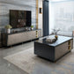 Console porta TV con contenitore chiuso Console multimediale per TV in vetro con 3 cassetti