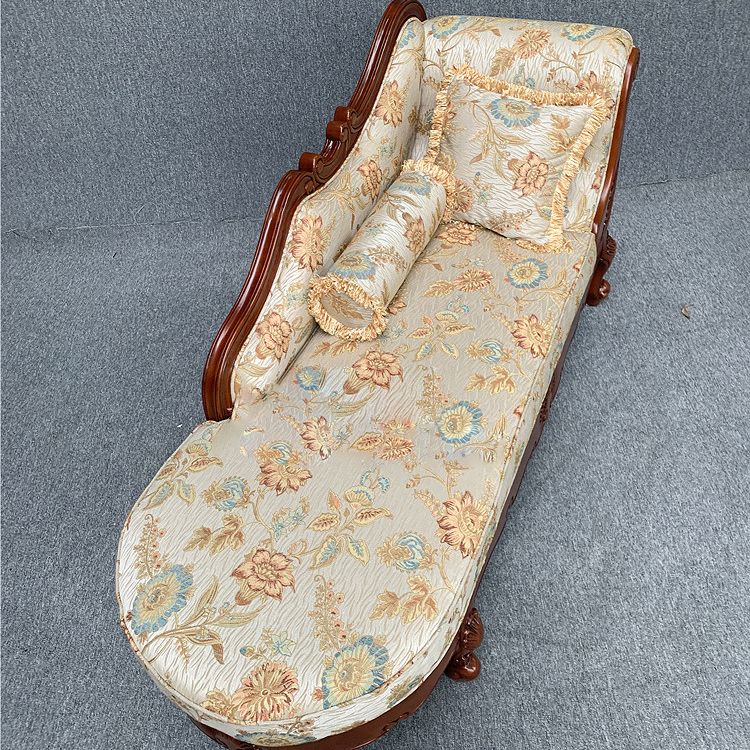 French Country Upholstered Chaise Lounge Couch Rolled Arms Chaise Lounge Chair Clearhalo 'Chairs & Seating' 'Chaise Lounge' 'chaise_lounge' 'furn' 'furn_chaise_lounge' 'Furniture' 'Living Room Furniture' 1200x1200_3923a60e-21a4-4309-a664-9b6b22519416