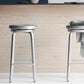 Contemporary Metal Backless Counter Stool in Silver for Home Use