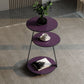 22.83 inch Tall Frame Side Table Modern Round Glass Side End Table